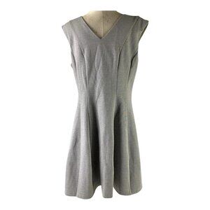 Pink Martini Modcloth Stayin Alive Dress Size L Gray Skater Fit N Flare